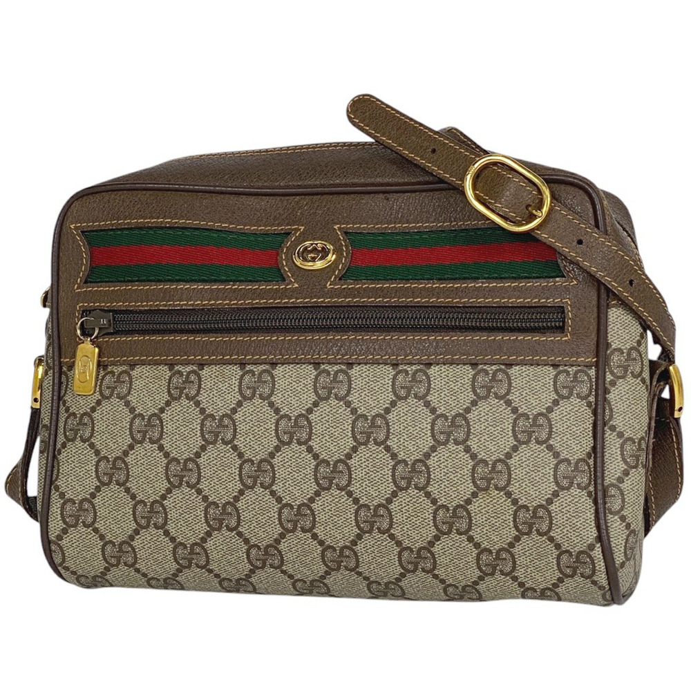 Gucci GG shoulder bag Sherry Web canvas brown green red